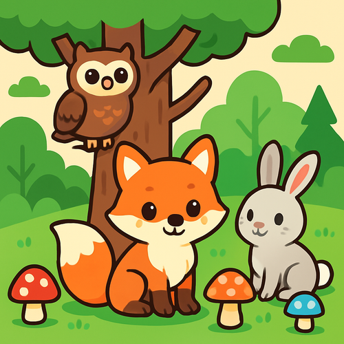 Mystical Forest Friends - DIY Painting By Numbers Kit Mystical Forest Friends - DIY Painting By Numbers Kit