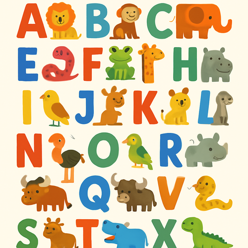 Wild Safari Alphabet - DIY Painting By Numbers Kit Wild Safari Alphabet - DIY Painting By Numbers Kit