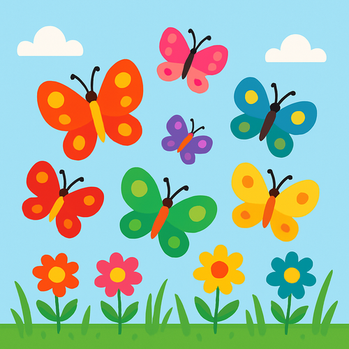 Colorful Butterfly Garden - DIY Painting By Numbers Kit Colorful Butterfly Garden - DIY Painting By Numbers Kit