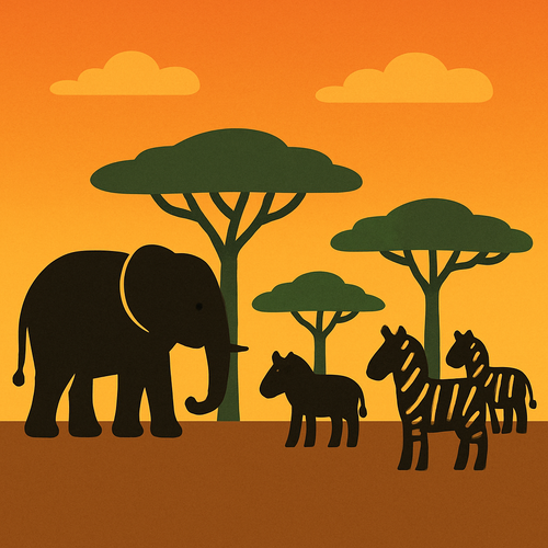 Safari Sunset - DIY Painting By Numbers Kit