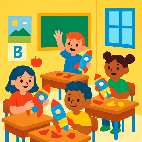 Rocket Science Classroom - DIY Painting By Numbers Kit Rocket Science Classroom - DIY Painting By Numbers Kit