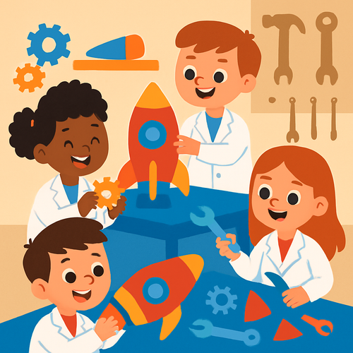 Rocket Science Adventure with Inventive Kids - DIY Painting By Numbers Kit Rocket Science Adventure with Inventive Kids - DIY Painting By Numbers Kit