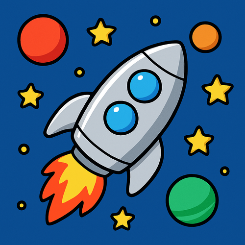 Cosmic Explorer Spaceship - DIY Painting By Numbers Kit Cosmic Explorer Spaceship - DIY Painting By Numbers Kit