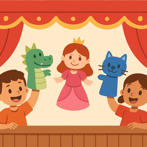 Playful Puppet Theater - DIY Painting By Numbers Kit Playful Puppet Theater - DIY Painting By Numbers Kit