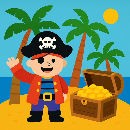 Pirate Treasure Hunt Adventure - DIY Painting By Numbers Kit