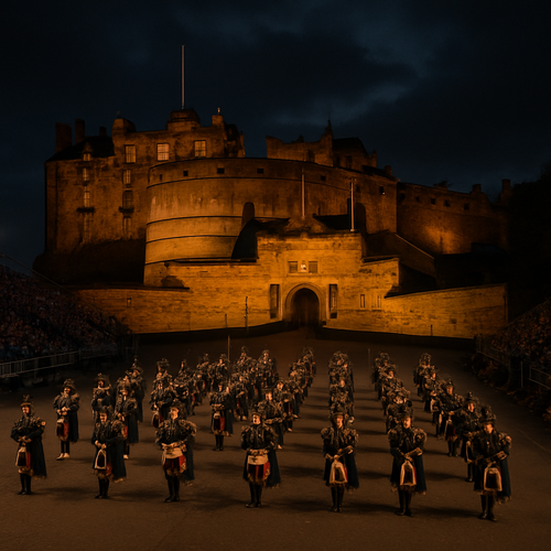 Edinburgh Military Tattoo - Scotland - DIY Painting By Numbers Kit