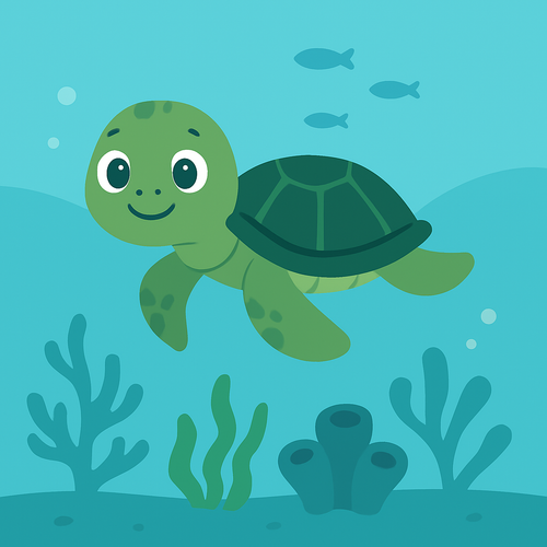 Underwater Sea Turtle Trek - DIY Painting By Numbers Kit Underwater Sea Turtle Trek - DIY Painting By Numbers Kit