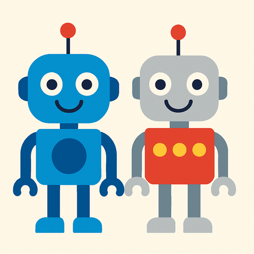 Friendly Robot Companions - DIY Painting By Numbers Kit