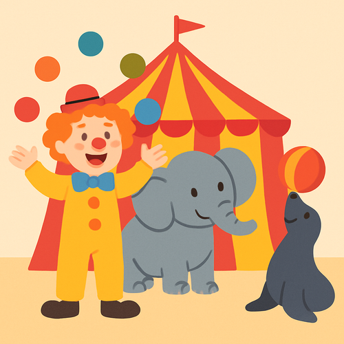 Circus Fun Day - DIY Painting By Numbers Kit
