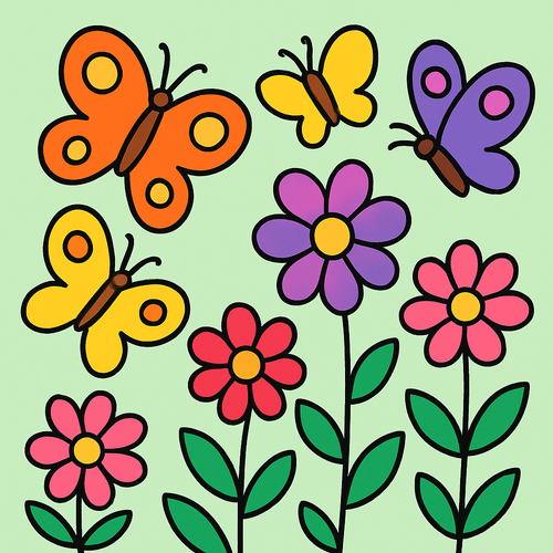 Magical Butterfly Garden - DIY Painting By Numbers Kit Magical Butterfly Garden - DIY Painting By Numbers Kit