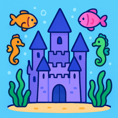 Underwater Castle - DIY Painting By Numbers Kit