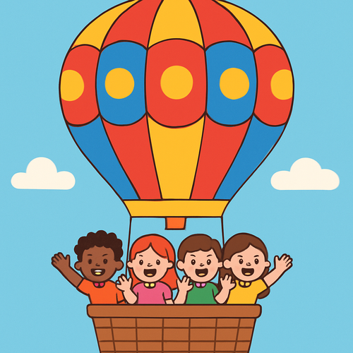 Bright Balloon Ride - DIY Painting By Numbers Kit