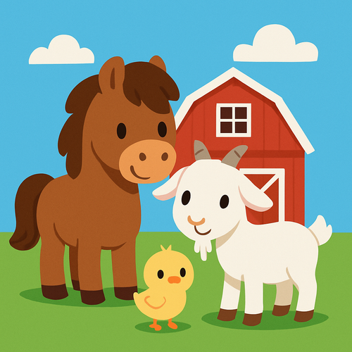 Friendly Farm Adventure - DIY Painting By Numbers Kit Friendly Farm Adventure - DIY Painting By Numbers Kit