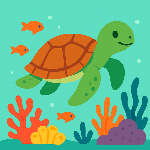 Underwater Turtle Tale - DIY Painting By Numbers Kit Underwater Turtle Tale - DIY Painting By Numbers Kit