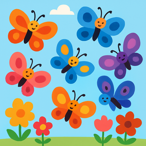 Brilliant Butterfly Garden - DIY Painting By Numbers Kit