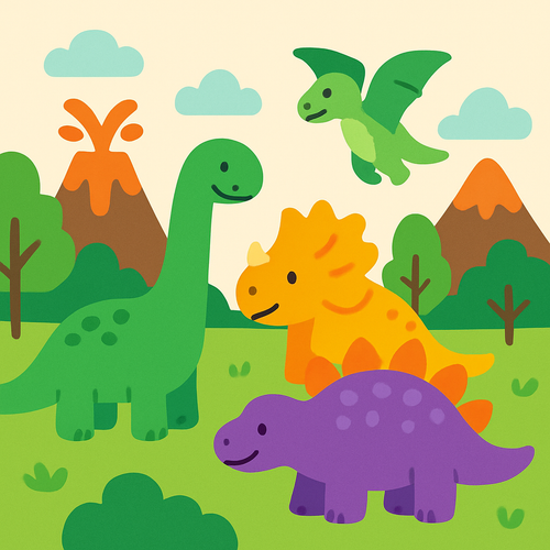 Friendly Dinosaur Park - DIY Painting By Numbers Kit Friendly Dinosaur Park - DIY Painting By Numbers Kit