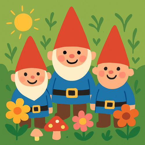 Magical Garden Gnomes - DIY Painting By Numbers Kit