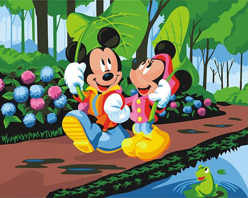 Mickey And Minnie Mouse - DIY Painting By Numbers Kit