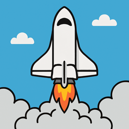 Space Shuttle Launch - DIY Painting By Numbers Kit