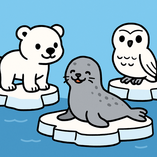 Playful Arctic Animals - DIY Painting By Numbers Kit