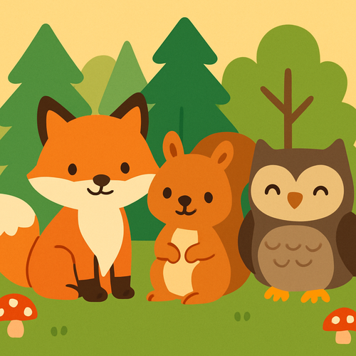 Forest Friends Gathering - DIY Painting By Numbers Kit