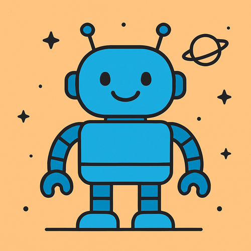 Cosmic Robot Companion - DIY Painting By Numbers Kit