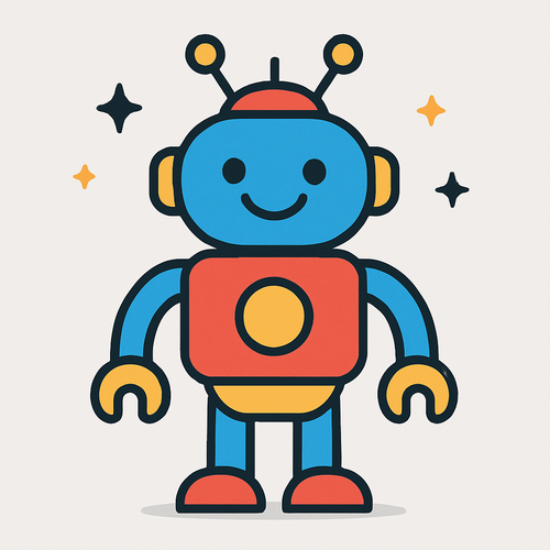 Happy Robot Friend - DIY Painting By Numbers Kit