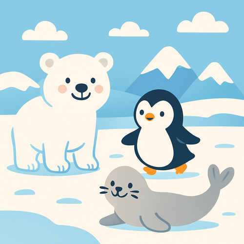 Friendly Arctic Animals - DIY Painting By Numbers Kit