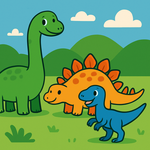 Dinosaur Adventure Trail - DIY Painting By Numbers Kit