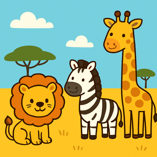 Safari Wildlife Expedition - DIY Painting By Numbers Kit