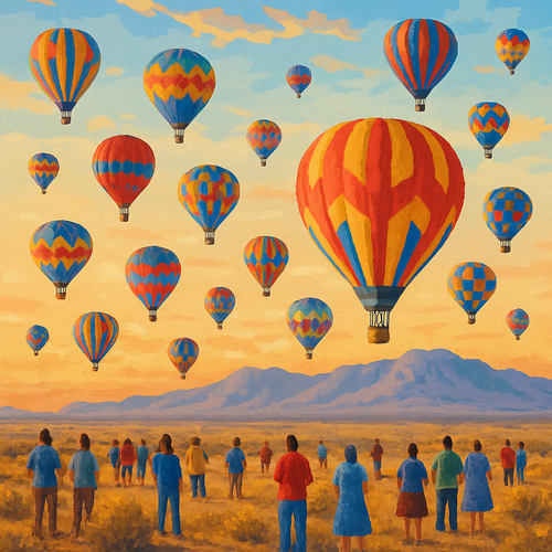 International Balloon Fiesta - Albuquerque - DIY Painting By Numbers Kit