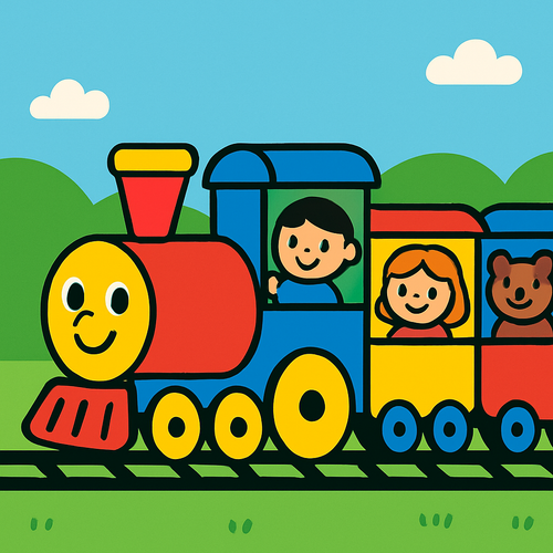 Adventure Train - DIY Painting By Numbers Kit