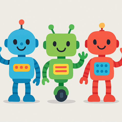 Robot Friends - DIY Painting By Numbers Kit
