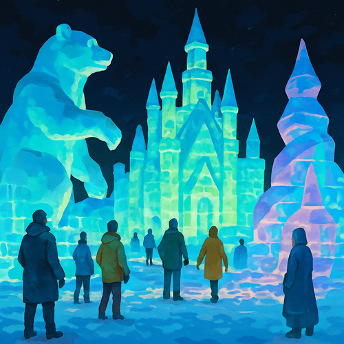 Harbin International Ice Sculpture Art Expo - China - DIY Painting By Numbers Kit