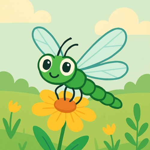 Daring Dragonfly In The Meadow - DIY Painting By Numbers Kit