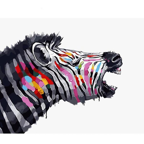 Colorful Zebra - DIY Painting By Numbers Kit