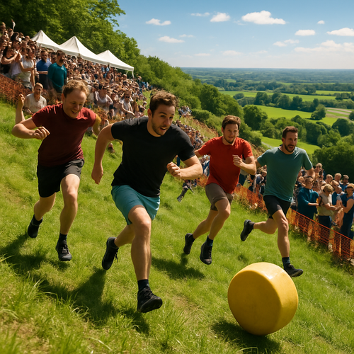 Cooper's Hill Cheese-Rolling Festival - England - DIY Painting By Numbers Kit
