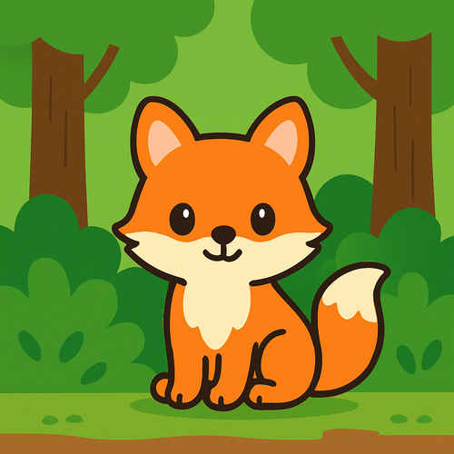 Friendly Forest Fox - DIY Painting By Numbers Kit