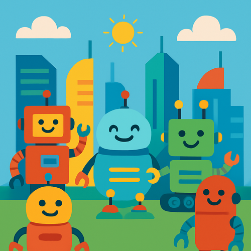 Robot City Adventure - DIY Painting By Numbers Kit