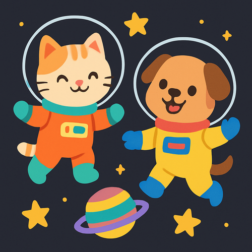 Space Animal Explorers - DIY Painting By Numbers Kit