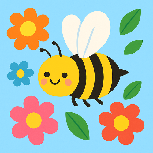 Busy Bee Pollination Journey - DIY Painting By Numbers Kit