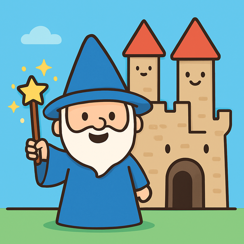 Magical Wizard and Castle - DIY Painting By Numbers Kit