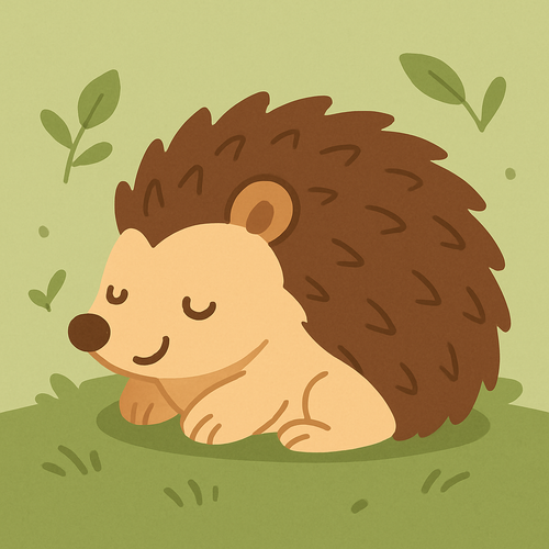 Curious Forest Hedgehog - DIY Painting By Numbers Kit
