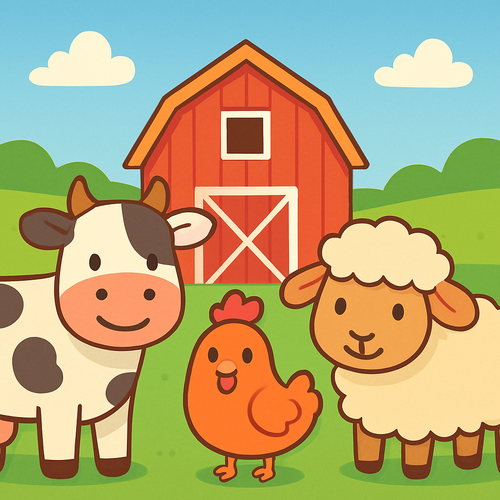 Friendly Farmyard Pals - DIY Painting By Numbers Kit