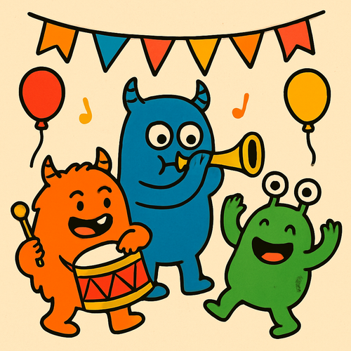 Friendly Monster Festival - DIY Painting By Numbers Kit