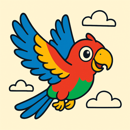 Soaring Rainbow Parrot - DIY Painting By Numbers Kit