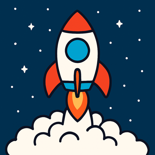 Space Explorer Rocket Launch - DIY Painting By Numbers Kit