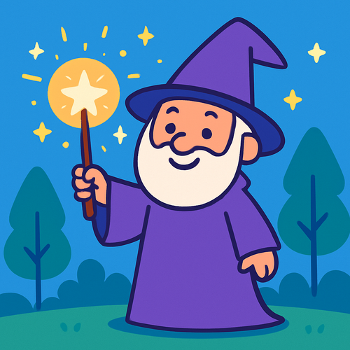 Whimsical Wizard Casting Spells - DIY Painting By Numbers Kit