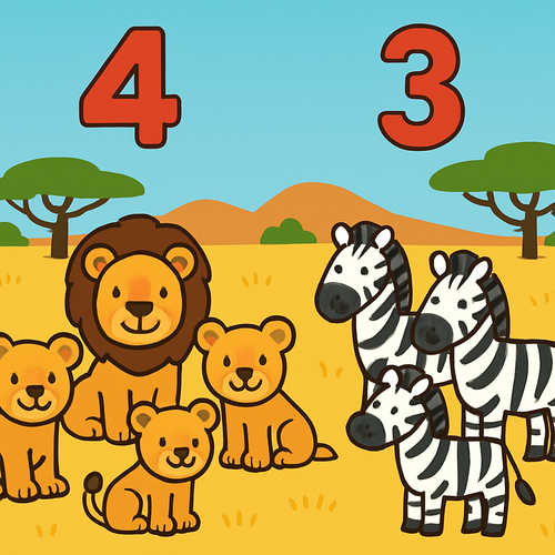 Wildlife Safari Numbers - DIY Painting By Numbers Kit