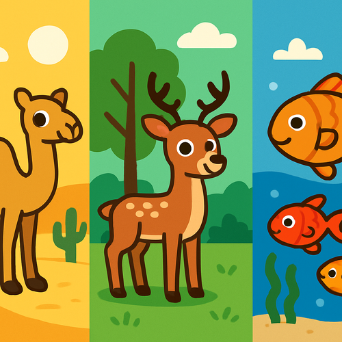 Animal Habitats Explorer - DIY Painting By Numbers Kit